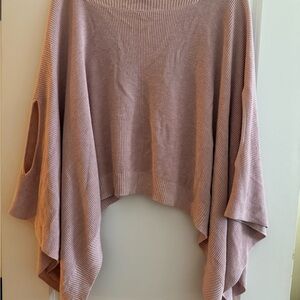 Lululemon Athletica Soft Pink Poncho Sweater